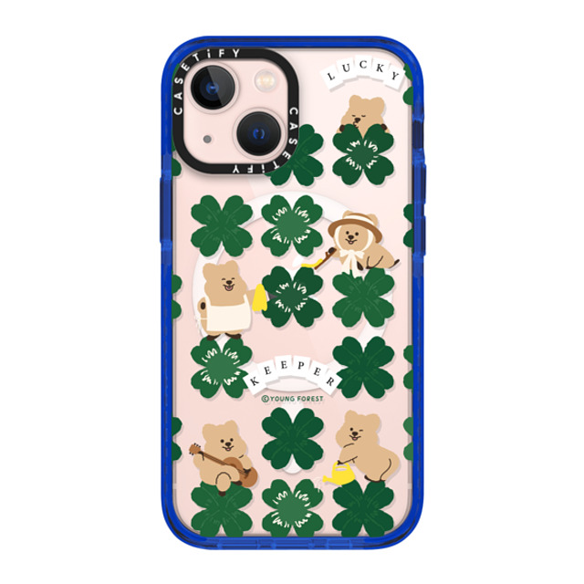 YOUNG FOREST x CASETiFY iPhone 13 Mini Case ブルー Impact Case MagSafe Compatible KKOTKA is lucky keeper YOUNG FOREST x CASETiFY iPhone 13 Mini Case ブルー Impact Case MagSafe Compatible KKOTKA is lucky keeper