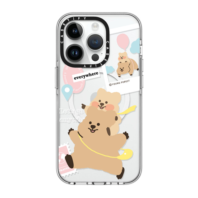 YOUNG FOREST x CASETiFY iPhone 14 Pro ケース クリア クリア ケース MagSafe対応 Love the Freedom KKOTKA