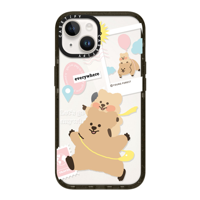 YOUNG FOREST x CASETiFY iPhone 14 ケース ブラック インパクトケース Love the Freedom KKOTKA