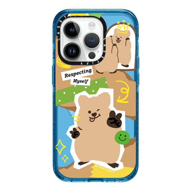YOUNG FOREST x CASETiFY iPhone 14 Pro Case Cyan Blue Impact Case MagSafe Compatible Respecting myself KKOTKA YOUNG FOREST x CASETiFY iPhone 14 Pro Case Cyan Blue Impact Case MagSafe Compatible Respecting myself KKOTKA