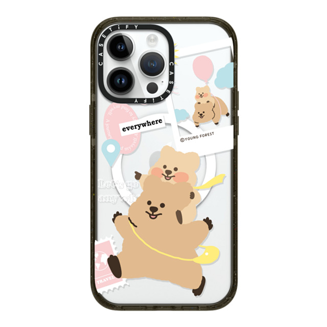 YOUNG FOREST x CASETiFY iPhone 14 Pro Max ケース ブラック インパクトケース MagSafe対応 Love the Freedom KKOTKA