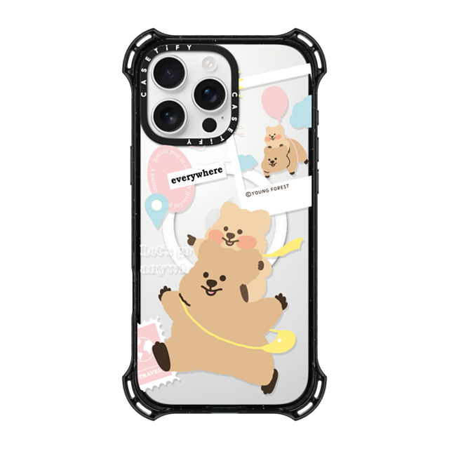 YOUNG FOREST x CASETiFY iPhone 16 Pro Max ケース ブラック バウンスケース Love the Freedom KKOTKA