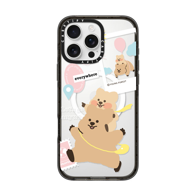 YOUNG FOREST x CASETiFY iPhone 16 Pro Max ケース ブラック インパクトケース MagSafe対応 Love the Freedom KKOTKA