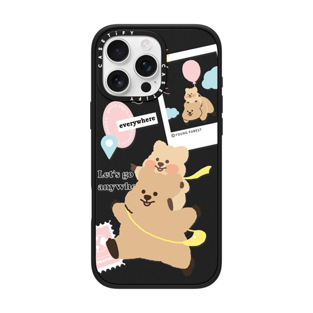 YOUNG FOREST x CASETiFY iPhone 16 Pro Max ケース マットブラック インパクトケース MagSafe対応 Love the Freedom KKOTKA