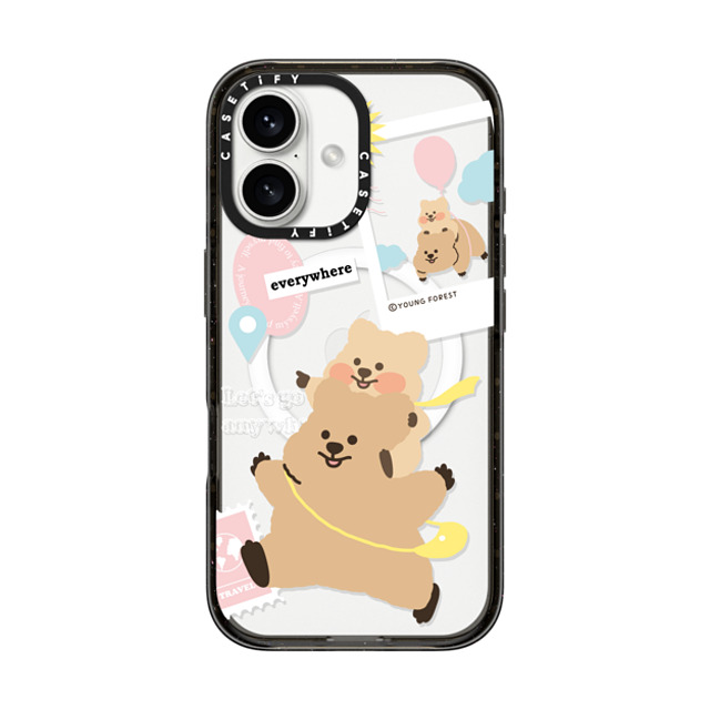 YOUNG FOREST x CASETiFY iPhone 16 ケース ブラック インパクトケース MagSafe対応 Love the Freedom KKOTKA