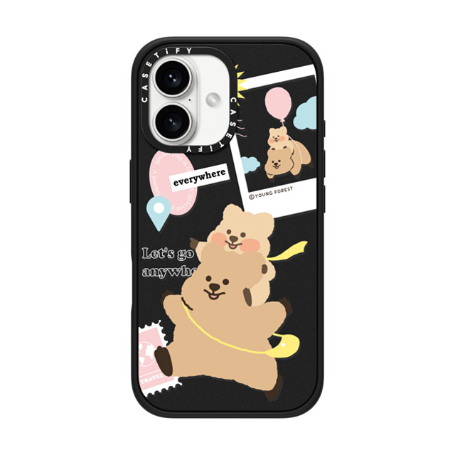 YOUNG FOREST x CASETiFY iPhone 16 ケース マットブラック インパクトケース MagSafe対応 Love the Freedom KKOTKA
