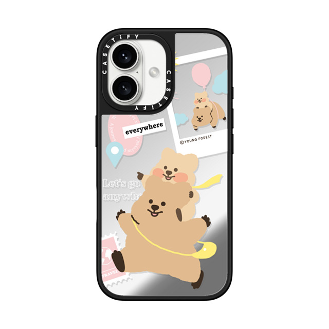 YOUNG FOREST x CASETiFY iPhone 16 Case Silver on Black ミラーケース MagSafe対応 Love the Freedom KKOTKA YOUNG FOREST x CASETiFY iPhone 16 Case Silver on Black ミラーケース MagSafe対応 Love the Freedom KKOTKA