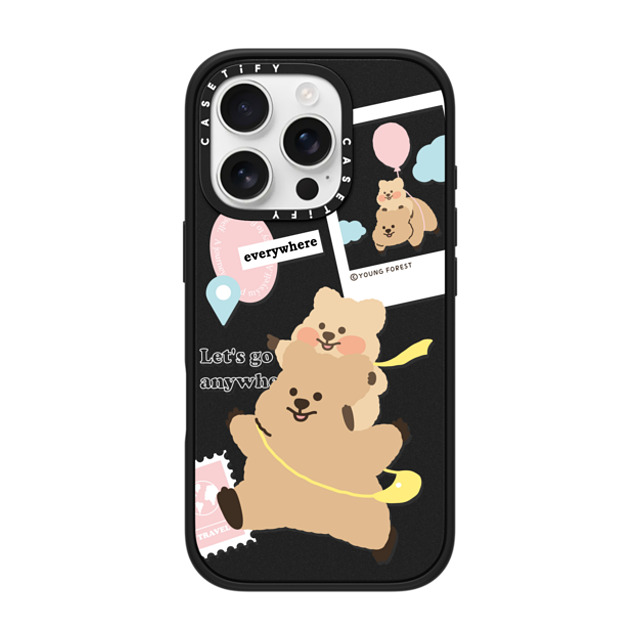 YOUNG FOREST x CASETiFY iPhone 16 Pro ケース マットブラック インパクトケース Love the Freedom KKOTKA