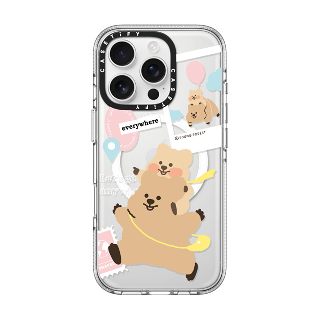 YOUNG FOREST x CASETiFY iPhone 16 Pro ケース クリア クリア ケース MagSafe対応 Love the Freedom KKOTKA