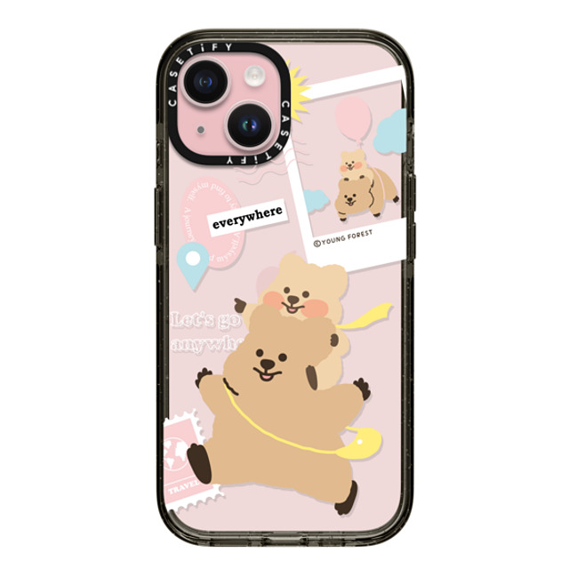 YOUNG FOREST x CASETiFY iPhone 15 ケース ブラック インパクトケース Love the Freedom KKOTKA