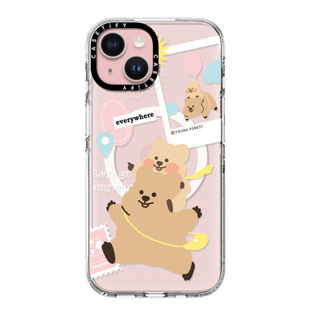 YOUNG FOREST x CASETiFY iPhone 15 ケース クリア クリア ケース MagSafe対応 Love the Freedom KKOTKA