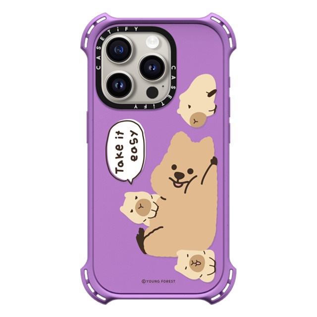YOUNG FOREST x CASETiFY iPhone 15 Pro Case Matte Purple バウンスケース Take it easy KKOTKA YOUNG FOREST x CASETiFY iPhone 15 Pro Case Matte Purple バウンスケース Take it easy KKOTKA