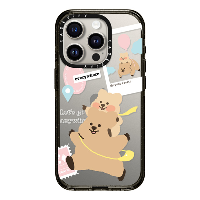 YOUNG FOREST x CASETiFY iPhone 15 Pro ケース ブラック インパクトケース Love the Freedom KKOTKA