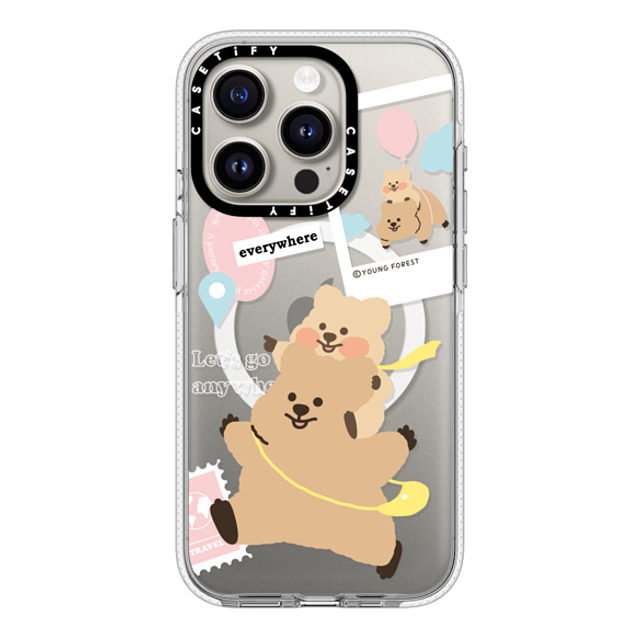 YOUNG FOREST x CASETiFY iPhone 15 Pro ケース クリア クリア ケース MagSafe対応 Love the Freedom KKOTKA