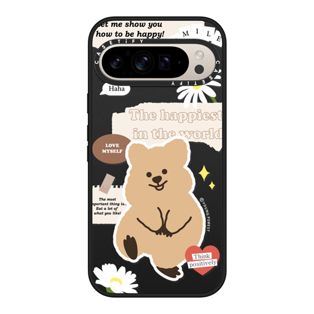 YOUNG FOREST x CASETiFY Pixel 9 Pro XL ケース Animal,Cartoon マットブラック マグネット式 インパクトケース Happiest KKOTKA in the world Back to School YOUNG FOREST x CASETiFY Pixel 9 Pro XL ケース Animal,Cartoon マットブラック マグネット式 インパクトケース Happiest KKOTKA in the world Back to School