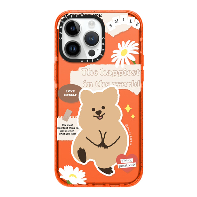 YOUNG FOREST x CASETiFY iPhone 14 Pro Max Case Animal,Cartoon IW CpNgP[X Happiest KKOTKA in the world