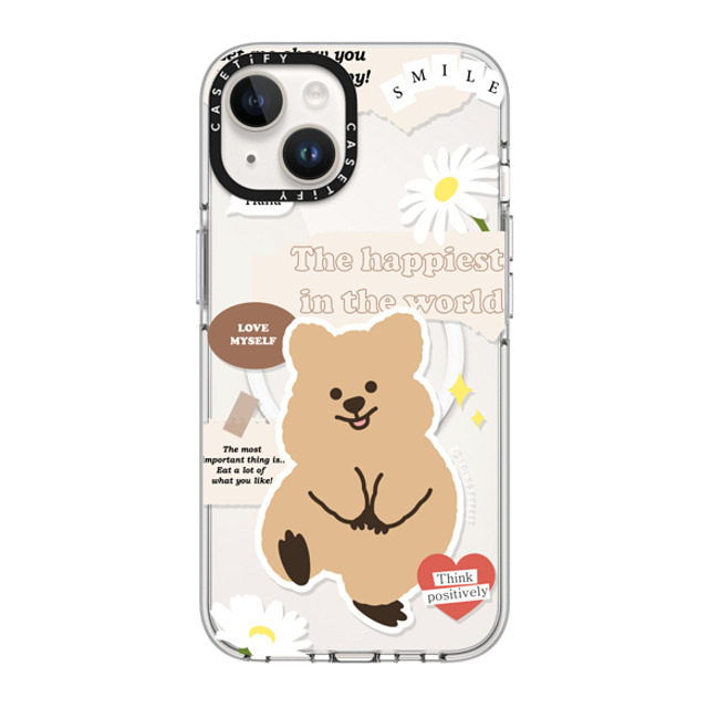 YOUNG FOREST x CASETiFY iPhone 14 ケース クリア クリア ケース MagSafe対応 Happiest KKOTKA in the world