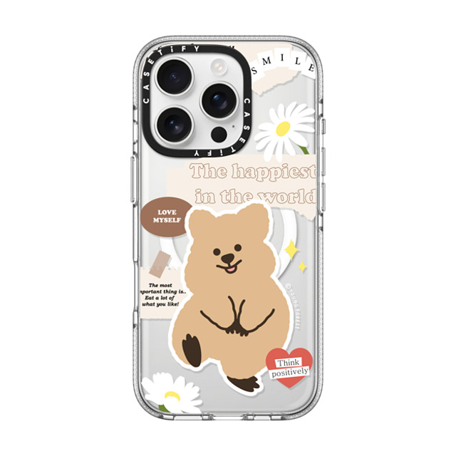 YOUNG FOREST x CASETiFY iPhone 16 Pro ケース クリア クリア ケース MagSafe対応 Happiest KKOTKA in the world