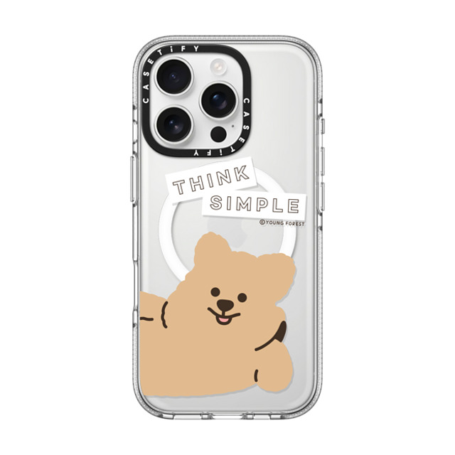 YOUNG FOREST x CASETiFY iPhone 16 Pro ケース クリア クリア ケース MagSafe対応 Think simple KKOTKA