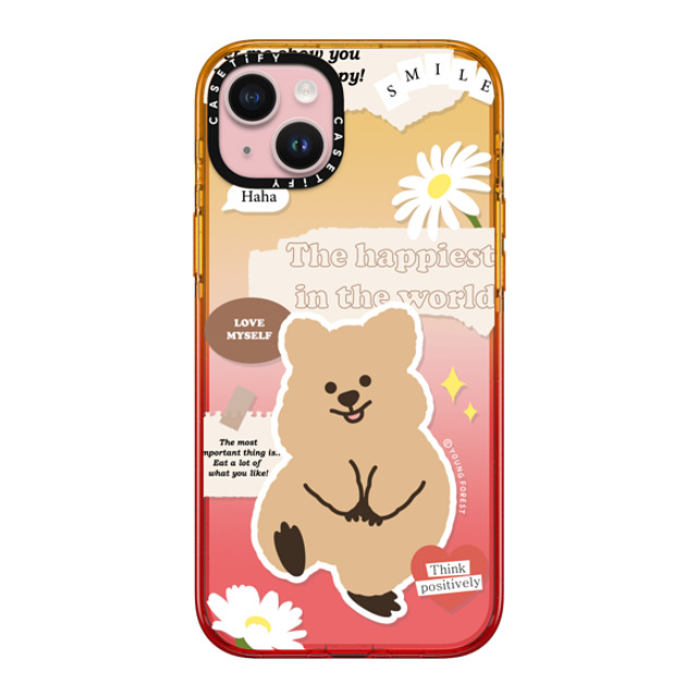 YOUNG FOREST x CASETiFY iPhone 15 Plus Case Animal,Cartoon Peach Haze インパクトケース Happiest KKOTKA in the world Mother's Day YOUNG FOREST x CASETiFY iPhone 15 Plus Case Animal,Cartoon Peach Haze インパクトケース Happiest KKOTKA in the world Mother's Day