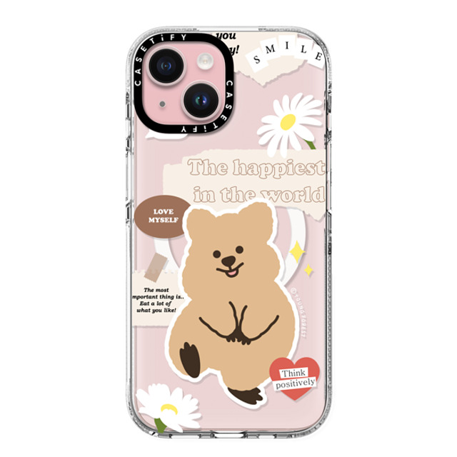 YOUNG FOREST x CASETiFY iPhone 15 ケース クリア クリア ケース MagSafe対応 Happiest KKOTKA in the world