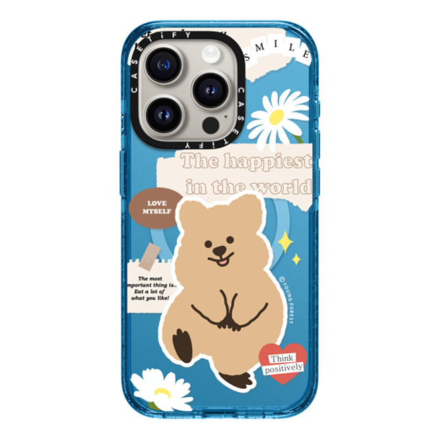 YOUNG FOREST x CASETiFY iPhone 15 Pro Case Cyan Blue Impact Case MagSafe Compatible Happiest KKOTKA in the world YOUNG FOREST x CASETiFY iPhone 15 Pro Case Cyan Blue Impact Case MagSafe Compatible Happiest KKOTKA in the world