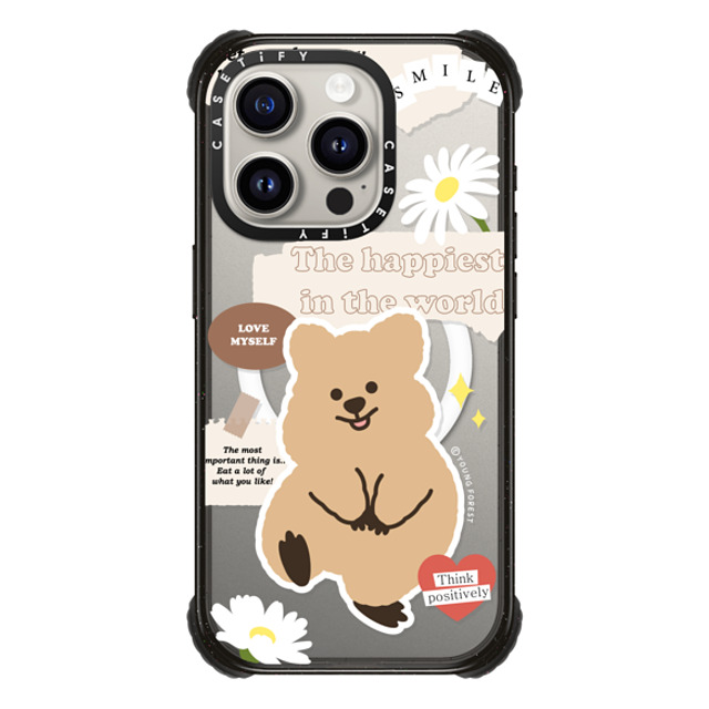 YOUNG FOREST x CASETiFY iPhone 15 Pro Case Animal,Cartoon Black ウルトラ インパクトケース MagSafe 対応 Happiest KKOTKA in the world Father's Day YOUNG FOREST x CASETiFY iPhone 15 Pro Case Animal,Cartoon Black ウルトラ インパクトケース MagSafe 対応 Happiest KKOTKA in the world Father's Day