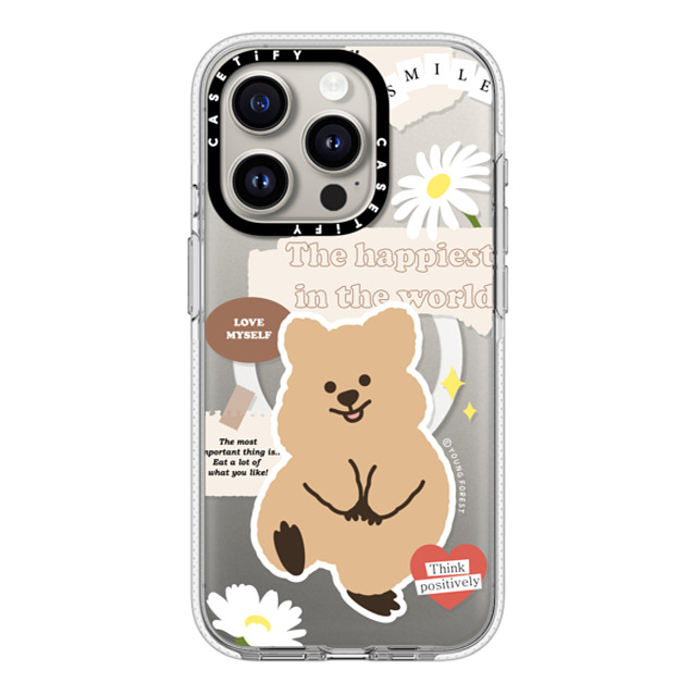 YOUNG FOREST x CASETiFY iPhone 15 Pro ケース クリア クリア ケース MagSafe対応 Happiest KKOTKA in the world