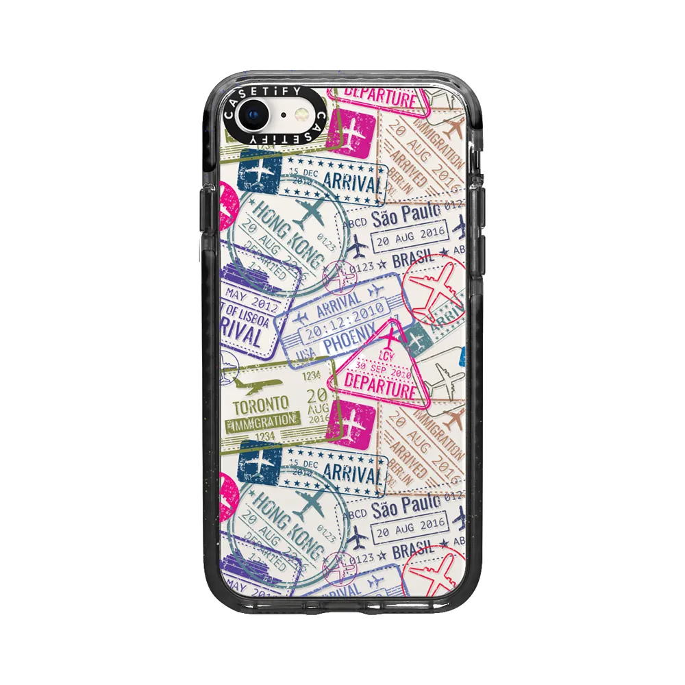 Impact iPhone SE (2022) Case - Travel Stamps