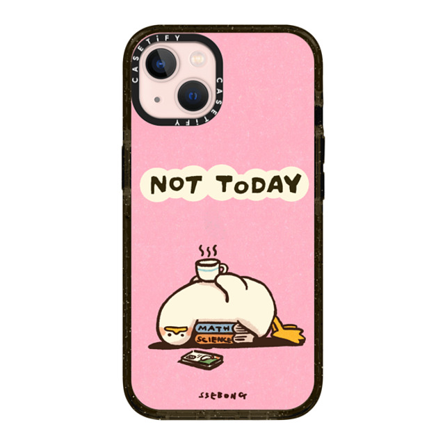 SSEBONG x CASETiFY iPhone 13 ケース ブラック インパクトケース NOT TODAY