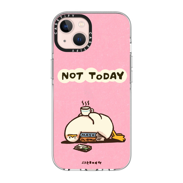 SSEBONG x CASETiFY iPhone 13 ケース クリア クリア ケース MagSafe対応 NOT TODAY