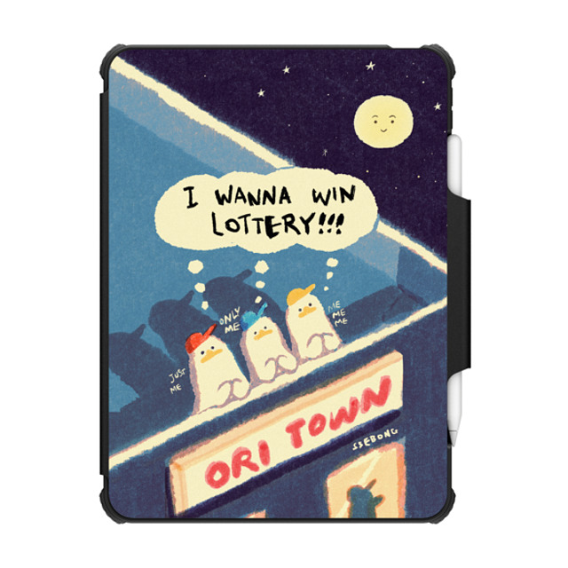 SSEBONG x CASETiFY iPad Pro 11-inch (第3/4世代) Animal,Cartoon Black インパクト フォリオ ケース I WANNA WIN LOTTERY!!! Mother's Day SSEBONG x CASETiFY iPad Pro 11-inch (第3/4世代) Animal,Cartoon Black インパクト フォリオ ケース I WANNA WIN LOTTERY!!! Mother's Day