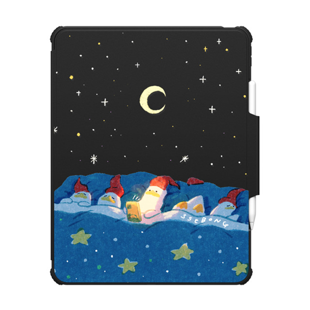 "SSEBONG x CASETiFY iPad Pro 13" (M4) Animal,Cartoon ブラック インパクト フォリオ ケース LATE NIGHT Father's Day" "SSEBONG x CASETiFY iPad Pro 13" (M4) Animal,Cartoon ブラック インパクト フォリオ ケース LATE NIGHT Father's Day"