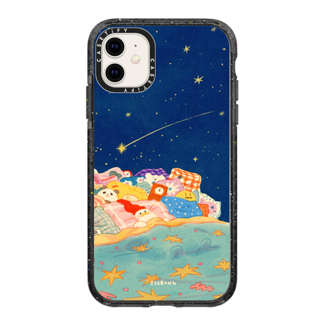 SSEBONG x CASETiFY iPhone 11 ケース ブラック インパクトケース Good night-
