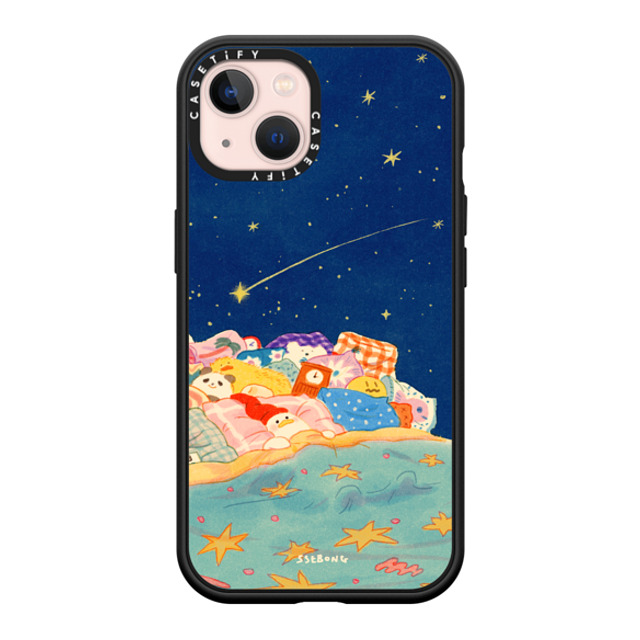 SSEBONG x CASETiFY iPhone 13 ケース マットブラック インパクトケース MagSafe対応 Good night-