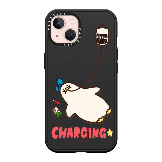 SSEBONG x CASETiFY iPhone 13 ケース マットブラック インパクトケース MagSafe対応 CHARGING-