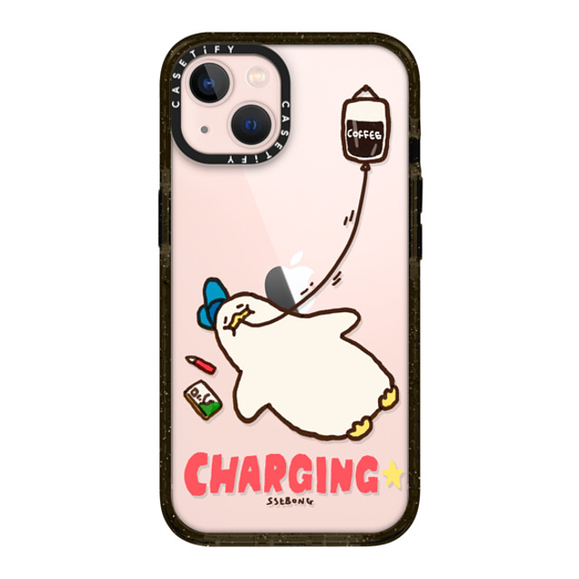 SSEBONG x CASETiFY iPhone 13 ケース ブラック インパクトケース CHARGING-