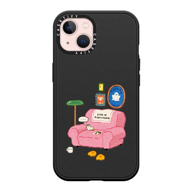 SSEBONG x CASETiFY iPhone 13 ケース マットブラック インパクトケース MagSafe対応 Tiny duck