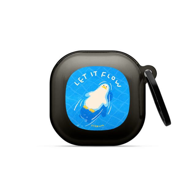 SSEBONG x CASETiFY Galaxy Buds2 Pro Animal,Cartoon ブラック インパクトケース Let it flow Father's Day SSEBONG x CASETiFY Galaxy Buds2 Pro Animal,Cartoon ブラック インパクトケース Let it flow Father's Day