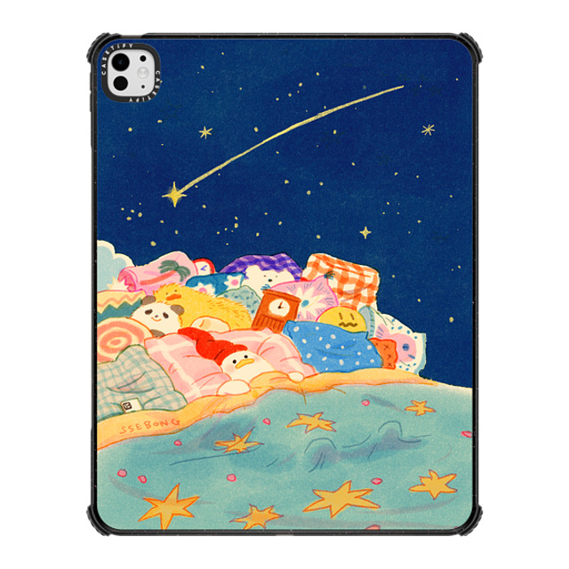 SSEBONG x CASETiFY iPad Pro 13 (M4) ブラック iPad インパクト ケース Good night-