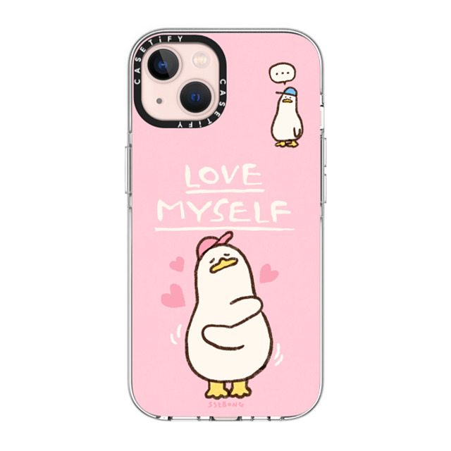 SSEBONG x CASETiFY iPhone 13 ケース クリア クリア ケース MagSafe対応 Love myself