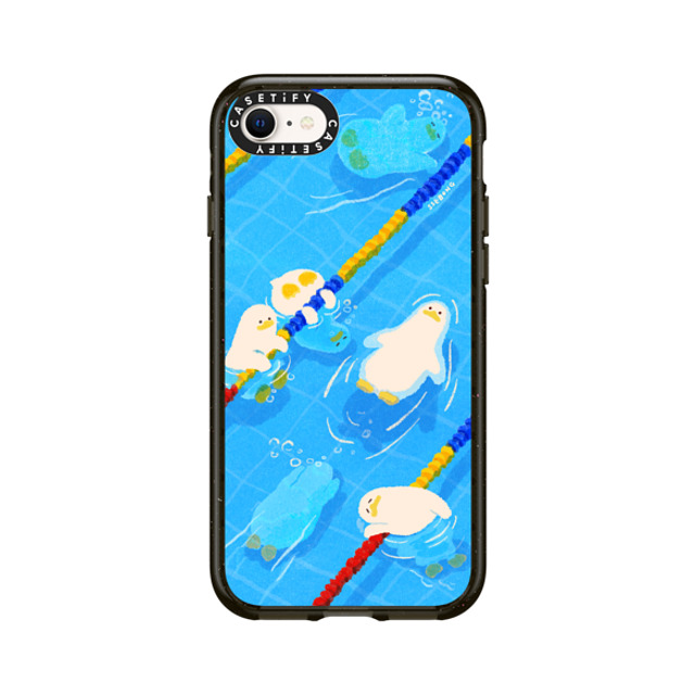 SSEBONG x CASETiFY iPhone SE (2022) ケース Animal,Cartoon ブラック インパクトケース POOL time Father's Day SSEBONG x CASETiFY iPhone SE (2022) ケース Animal,Cartoon ブラック インパクトケース POOL time Father's Day