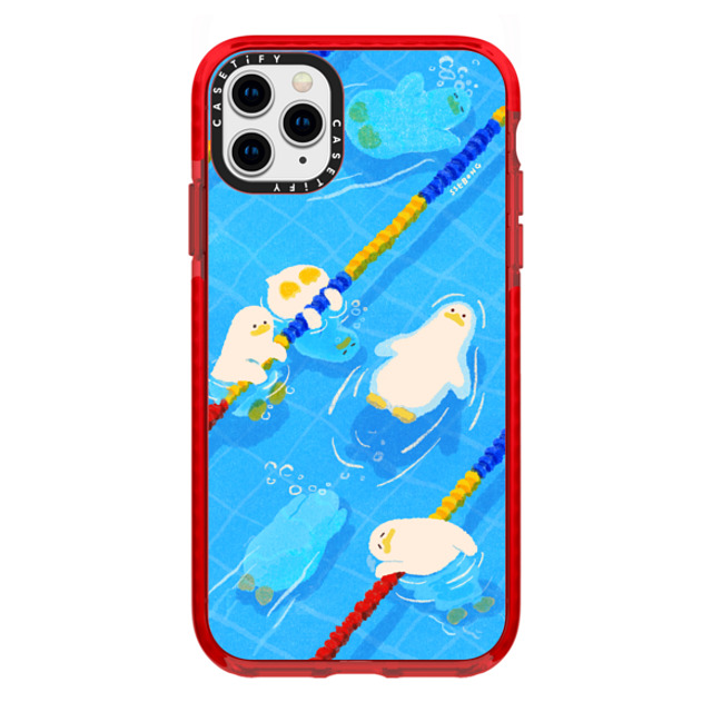 SSEBONG x CASETiFY iPhone 11 Pro Max ケース レッド インパクトケース POOL time