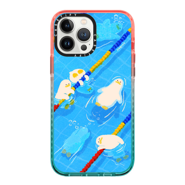 SSEBONG x CASETiFY iPhone 13 Pro Max ケース Pink/Blue インパクトケース POOL time