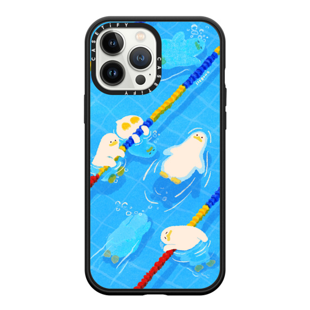 SSEBONG x CASETiFY iPhone 13 Pro Max ケース マットブラック インパクトケース MagSafe対応 POOL time