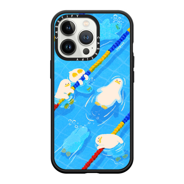 SSEBONG x CASETiFY iPhone 13 Pro Case Animal,Cartoon マットブラック Impact Case MagSafe Compatible POOL time Mother's Day SSEBONG x CASETiFY iPhone 13 Pro Case Animal,Cartoon マットブラック Impact Case MagSafe Compatible POOL time Mother's Day
