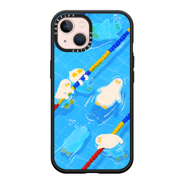 SSEBONG x CASETiFY iPhone 13 ケース マットブラック インパクトケース MagSafe対応 POOL time