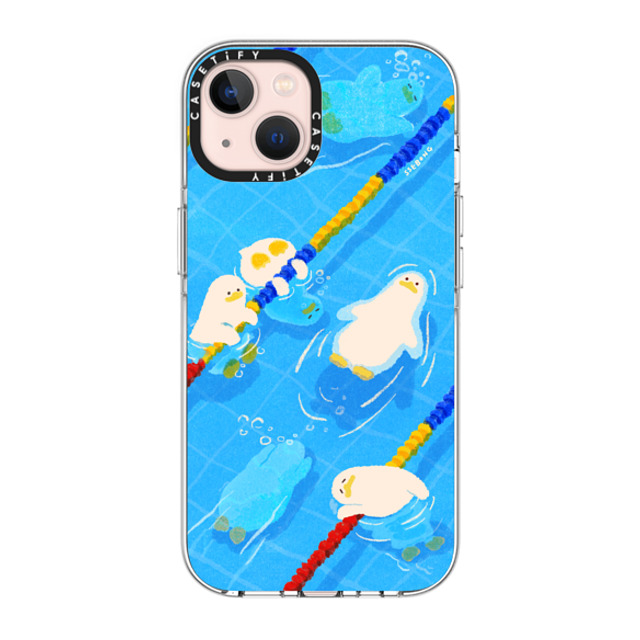 SSEBONG x CASETiFY iPhone 13 ケース クリア クリア ケース MagSafe対応 POOL time