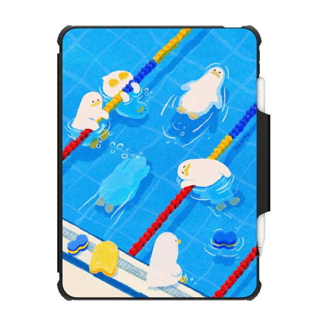 SSEBONG x CASETiFY iPad Air (第4/5世代) Animal,Cartoon ブラック インパクト フォリオ ケース POOL time Mother's Day SSEBONG x CASETiFY iPad Air (第4/5世代) Animal,Cartoon ブラック インパクト フォリオ ケース POOL time Mother's Day