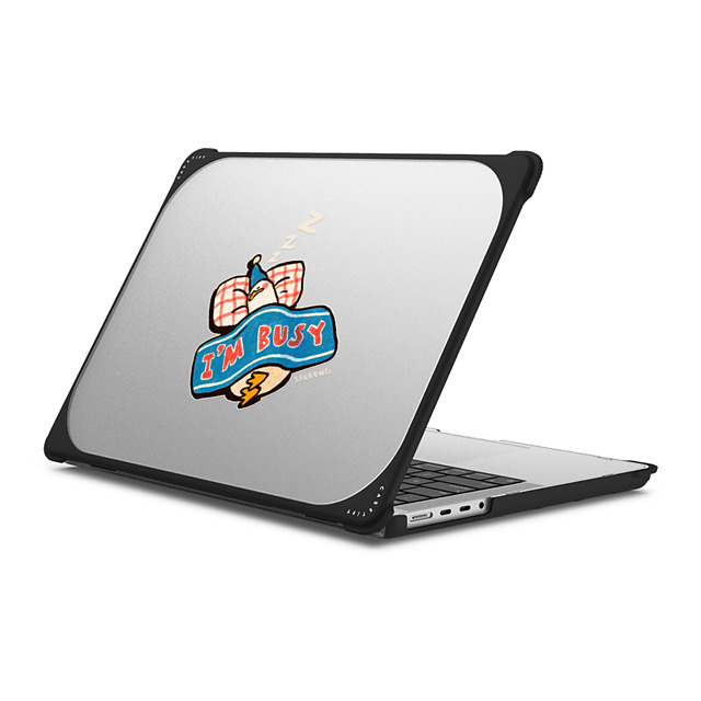 SSEBONG x CASETiFY MacBook Pro 14-inch (M1 - M4) Animal,Cartoon ブラック バウンス ケース I'm busy Father's Day SSEBONG x CASETiFY MacBook Pro 14-inch (M1 - M4) Animal,Cartoon ブラック バウンス ケース I'm busy Father's Day